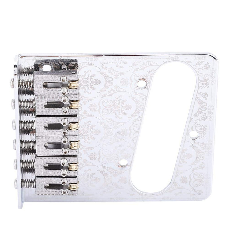 Guitar Bridge Zinc Alloy Guitar Roller Bridge Professional 6 String Saddle Bridge Plate for TL Telecaster Guitar Single Coil Pickup Hole