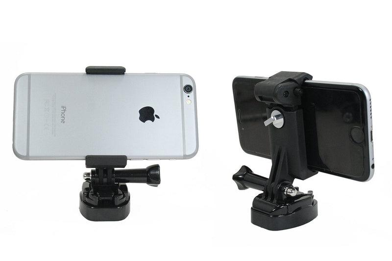 Action Mount® - Locking Smartphone Mount Accessory Setup. Tripod Adapters, Quick Clip, Screw Adapter, Spring Loaded Smartphone Holder, Wrench. (Phone Mount Setup) Phone Mount Setup