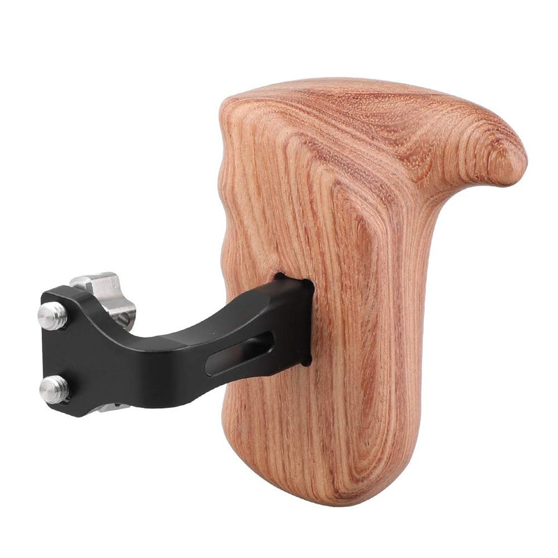 CAMVATE Wooden Handgrip with 1/4" Thumbscrew Connection for Camera Cage Rig (Right Hand)