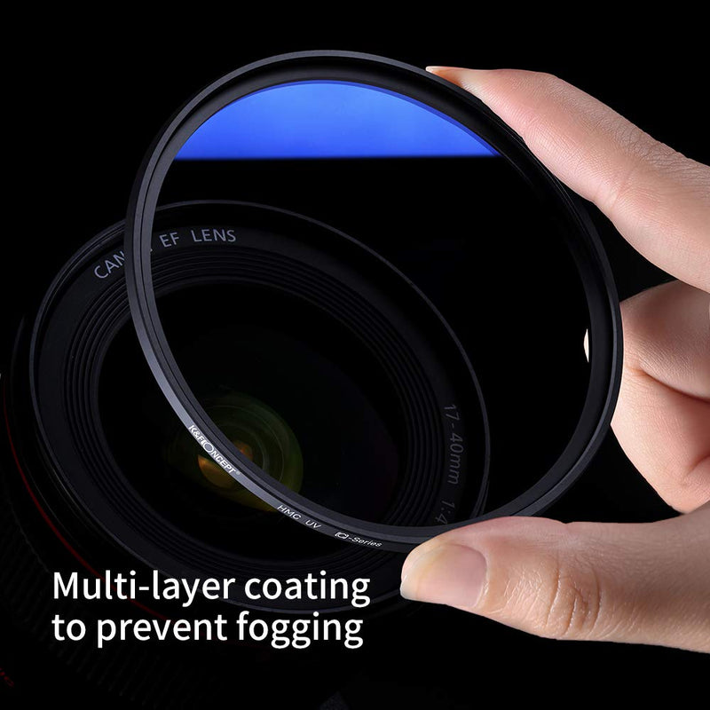 K&F Concept 52mm MC UV Filter, Super Slim/High Transmittance/Anti-Reflective, for Camera Lens + Cleaning Cloth