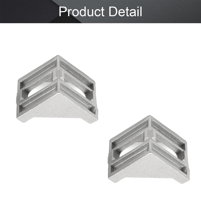[AUSTRALIA] - MroMax 10PCS Inner Angle Bracket Gusset Aluminum Alloy Inner Joint Bracket Suitable for 4040 Series Aluminum Extrusion Profile Silver 