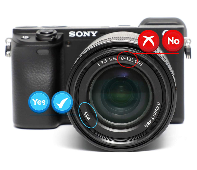 55mm Lens Cap Compatible with Nikon AF-P(No for AF-S) 18-55mm f/3.5-5.6G VR Sony FE 28-70mm f/3.5-5.6 OSS Kit Lens 55mm Filter Thread [3 Pack]