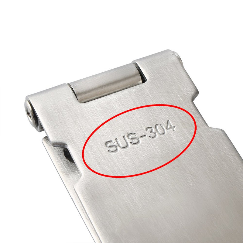 Alise 2Pcs Padlock Hasp Door Clasp Hasp Lock Latch SUS 304 Stainless Steel Brushed Nickel 5 Inch
