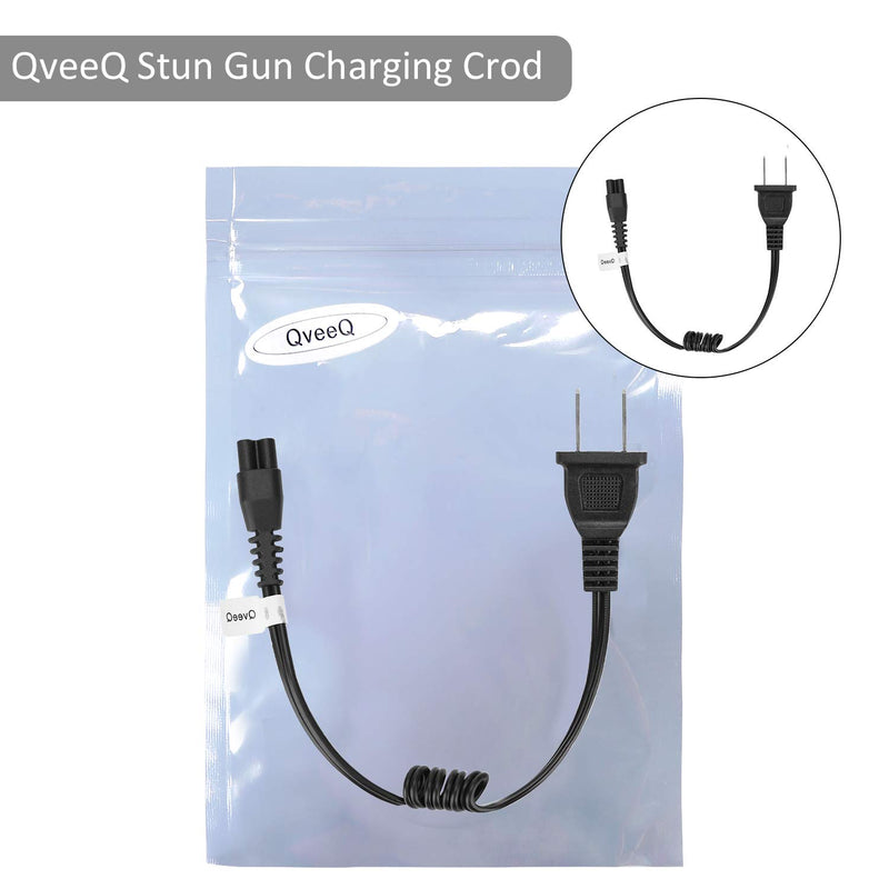 Stun Gun Charger Cord Compatible with VIPERTEK VTS-T03, VTS-195; Police 305, Police 928-58, Avenger, Guard Dog Security, Jolt, Stun Master, Sabre and Most Other Stun Guns （Expandable to 12inch）