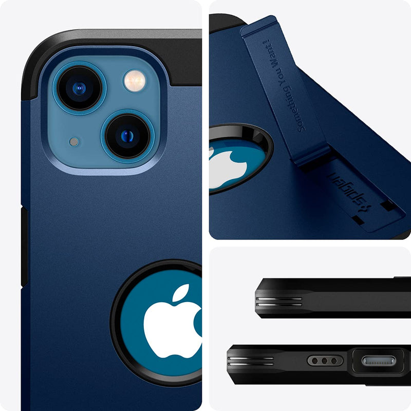 Spigen Tough Armor [Extreme Protection Tech] Designed for iPhone 13 Case (2021) - Navy Blue