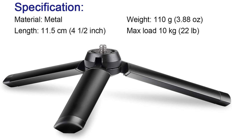 [AUSTRALIA] - Cekay Mini Tabletop Tripod, Desktop Stand Compact Tripod for Smooth 4, Gimbal Stabilizer, Camera, Projector and Monopod, All Metal 