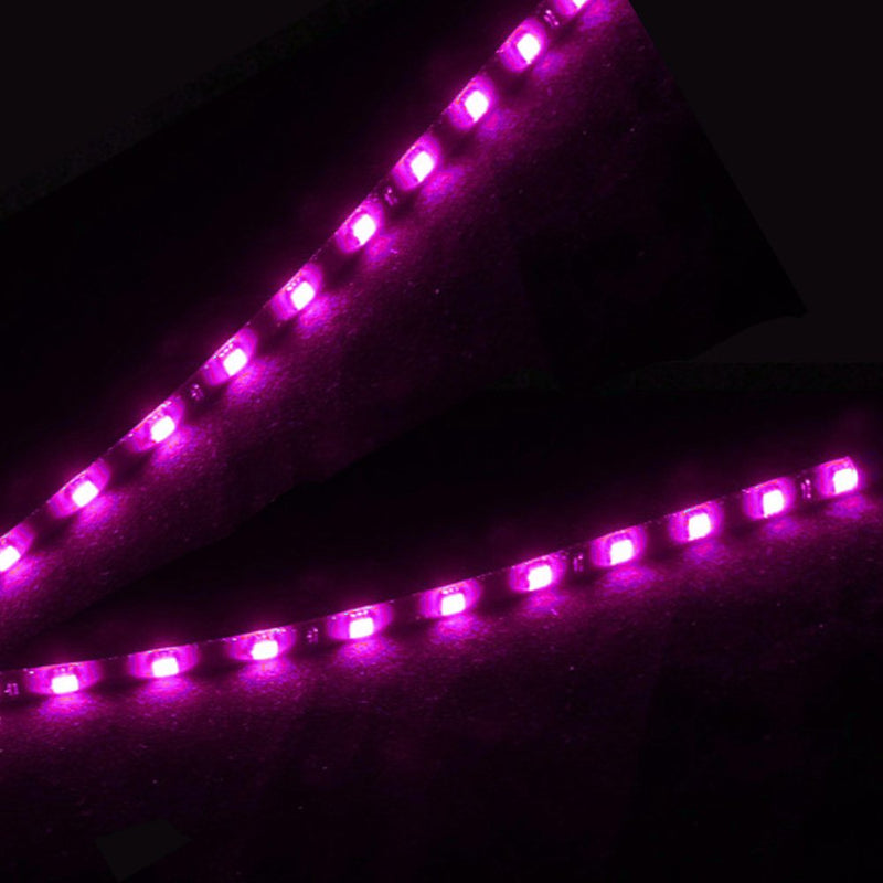 [AUSTRALIA] - ESUPPORT 5Pcs 30cm 15 LEDs SMD Waterproof Flexible Purple Light Strip Bar car Light Flexible Strip 