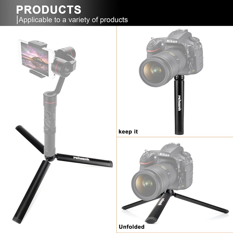 PERGEAR Aluminum Mini Tripod for Zhiyum Crane V2 Zhiyun Crane-M Zhiyun Smooth Q Zhiyun Smooth 3 III II Moza Air Moza Mini-C Moza Mini-G Feiyu G4 Pro Godox A1 Phone Flash