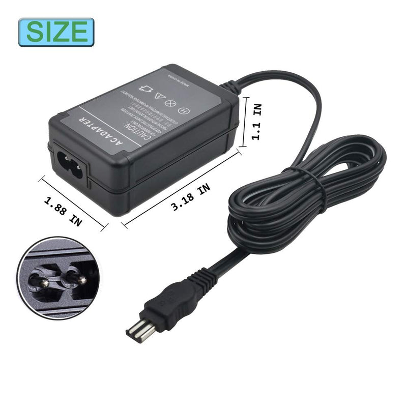 TKDY AC-L200 AC Power Adapter Charger kit for Sony Handycam DCR-SX40 DCR-SX45 DCR-SX63 DCR-SX65 DCR-SX85 DCR-DVD105 DVD108 DVD610 DCR-SR46 DCR-SR47 DCR-SR62 DCR-SR68 HDR-XR500 HDR-CX675 Camcorder.