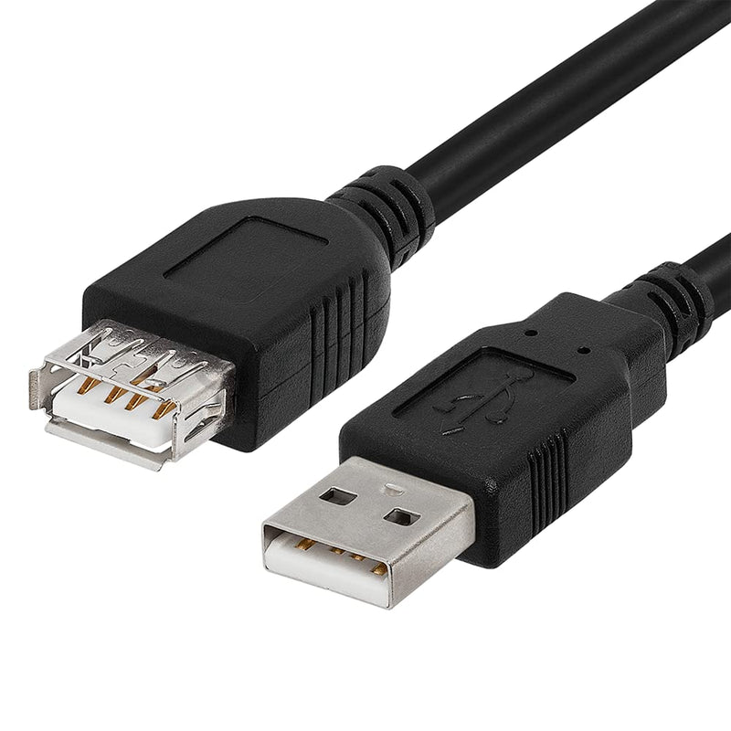 CablesOnline 5-Pack 6 inch USB 2.0 A-Type Male to Female Black Extension Cable, (USB2-AF00BK-5)