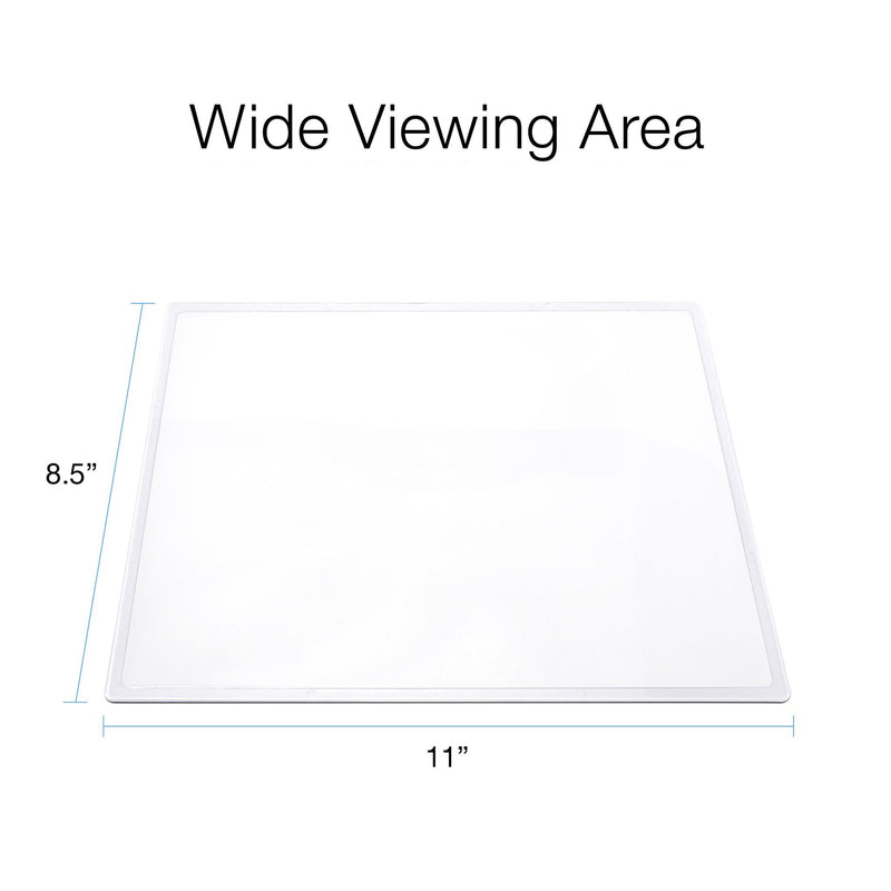 (2 Pack) MagniPros Large Full Page 3X Magnifier Premium Magnifying Sheet Fresnel Lens 7.5" X 10.5" with 3 Bonus Bookmark Magnifiers Ideal for Reading Small Prints & Low Vision Seniors