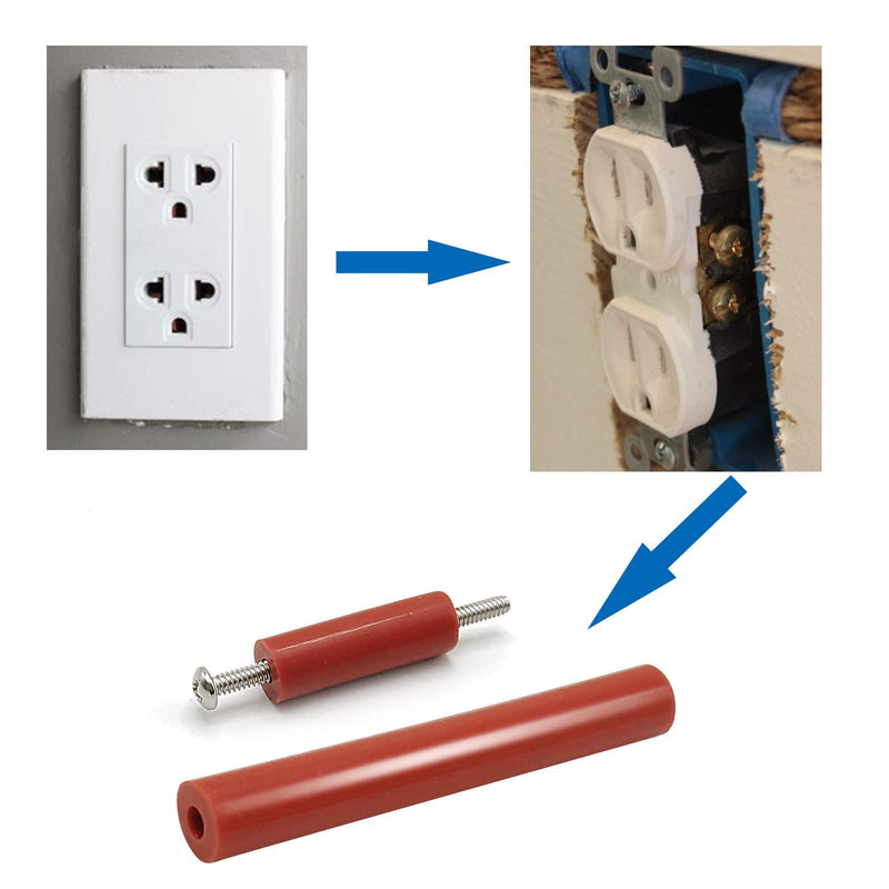 Outlet Spacers, ECUDIS 50 Pcs Electrical Outlet Extender Kits Include 25 Pcs 2.7 Inch Switch and 20 Pcs 1-1/2 Inch & 5 pcs 2 Inch 6-32 Thread Flat Head Mounting Extra Long Electrical Outlet Screws