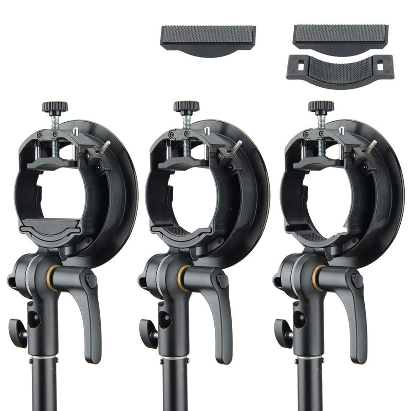 Godox S2 Bracket S-Type Speedlite Bracket Bowens Mount for Godox V1 AD200Pro AD400Pro AD200 and Other Flashes, Precise Tilt Control, Large Handle, Integrated Umbrella Mount with Pergear Diffusers