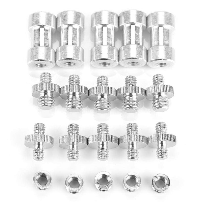 [AUSTRALIA] - Bindpo 20pcs Camera Screw Converter, 1/4Inch to 3/8Inch Male Female Threaded Screws Adapter Converter Accessory,for Digital Camera Tripod/Monopod/Ballhead/Flash Light Stand 