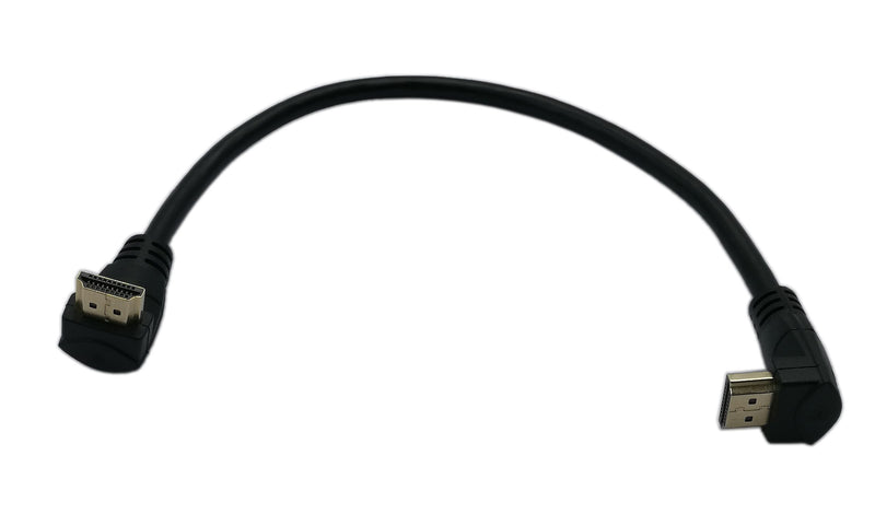 [AUSTRALIA] - zdyCGTime 1 Feet HDMI Up to Up Angle 90 Degree Vertical Right Cable -Supports 4K@60Hz, High Speed, HDMI 2.0 Ready - UHD, Ethernet & Audio Return - Video 4K 2160p, HD 1080p, 3D.(Male-Male)(Up) 