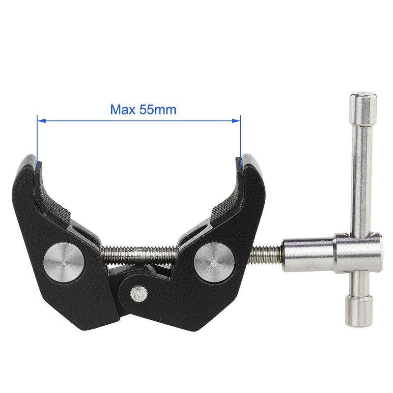 Haoge Large Super Clamp with 1/4" 3/8" Screw Thread for LCD Monitor DSLR Camera DV Tripod Clip-02