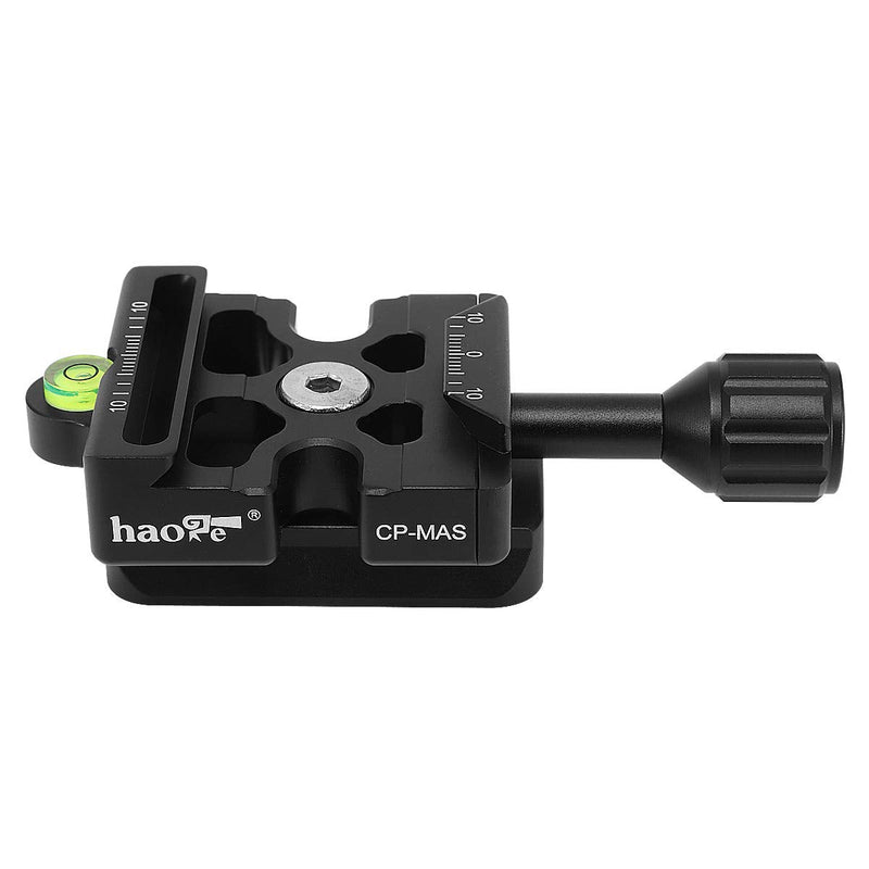 Haoge CP-MAS Quick Release Clamp with RC4 / 400PL Base Adapter Convertor for Manfrotto RC4 System to Arca-Swiss Compatible, Fit 400PL / 405/410 / RC4 Adapter for Manfrotto RC4 Head 02