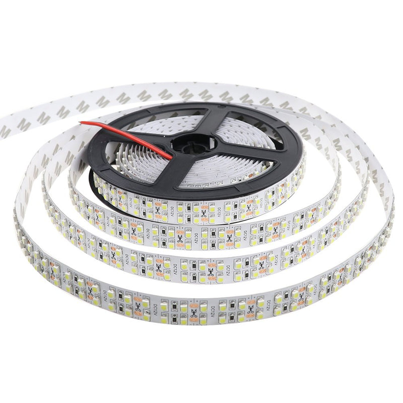 LEDENET Cold White 5M Double Row 3528 SMD 1200LEDs Flexible Strip Tape Light 240LEDs/M Ribbon Lamp DC 12V 16.4Ft (Cold White Strip) 3528-Non waterproof