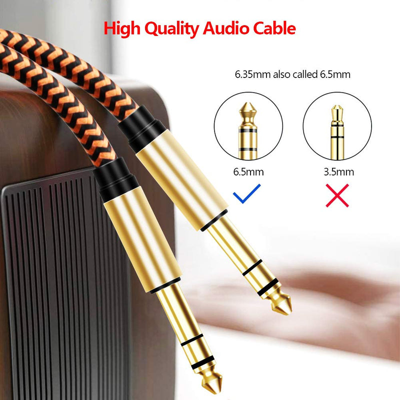 [AUSTRALIA] - 6.35mm Guitar Cable 25ft,LiuTian Guitar Cable 6.35mm Mono Jack 1/4 Inch TS Unbalanced Patch Speaker Cable Braided Instrument Male to Male Cord for Electric Bass Guitar Keyboard, Pro Audio. 