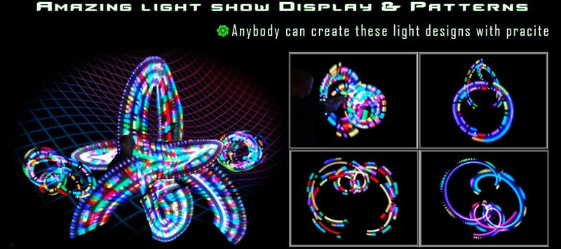 [AUSTRALIA] - UltraPoi Ultralight LED Glow Stick (Pair (2)) - Rainbow Light for Poi | Raves and Concerts 