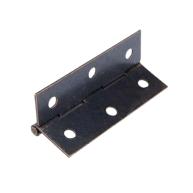 T Tulead Hinges Small Box Hinges Iron Door Hinges Furniture Hardware Hinges Heavy Duty 2.4"x1.5",Red Bronze,10PCS with Mounting Screws Red Bronze,2.4"x1.5",10pcs
