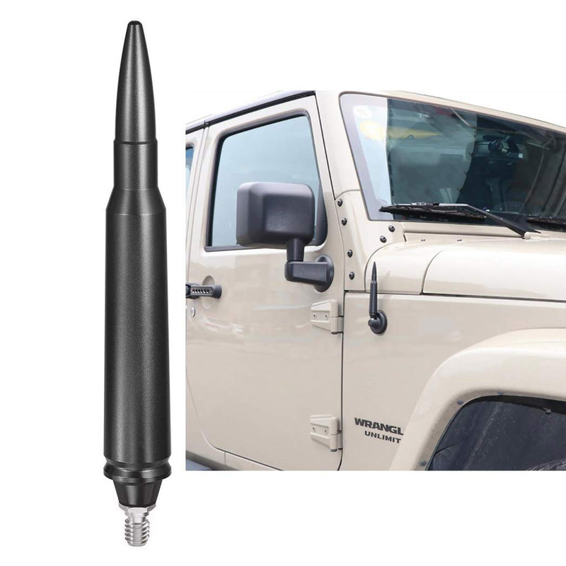 Bingfu Vehicle Bullet Antenna Mast Aluminum Car Antenna Replacement Compatible with 2007-2020 Jeep Wrangler JK JL Off Road SUV Jeep Gladiator JT Truck Bullet Antenna for Wrangler