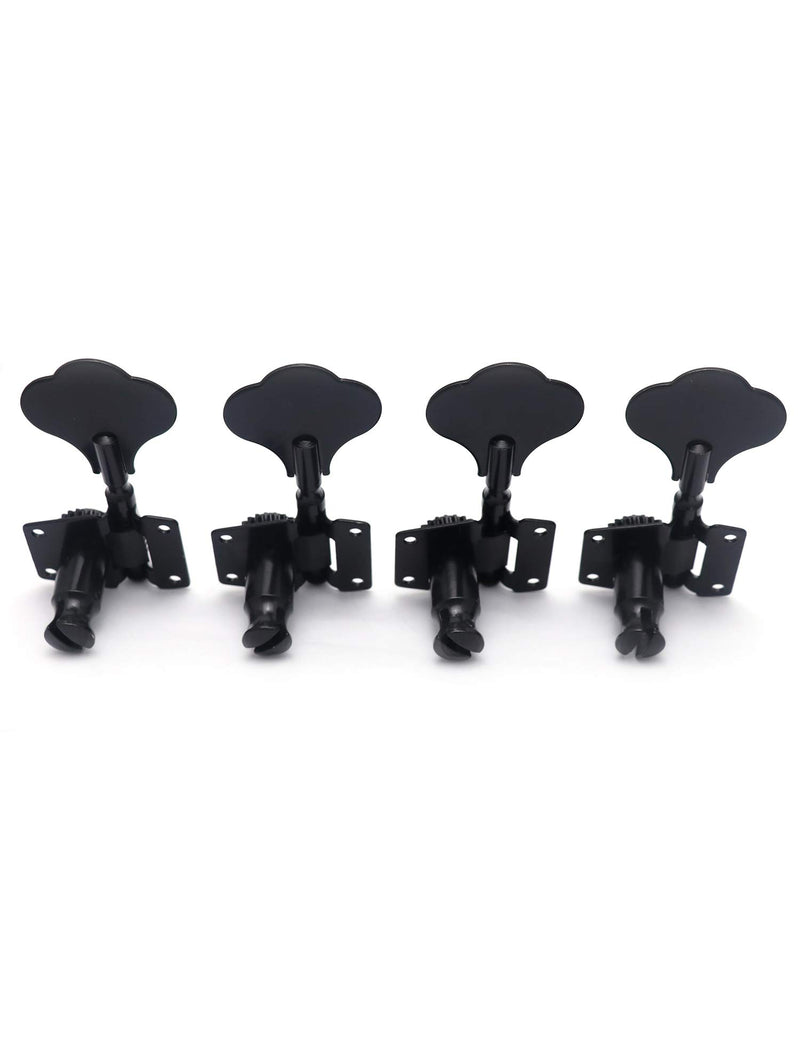 [AUSTRALIA] - Metallor Vintage Open Gear Machine Heads Tuners Tuning Pegs 4 In Line Right Hand Guitar Parts replacement for P Bass J Bass Black 4PCS 4R-Black 