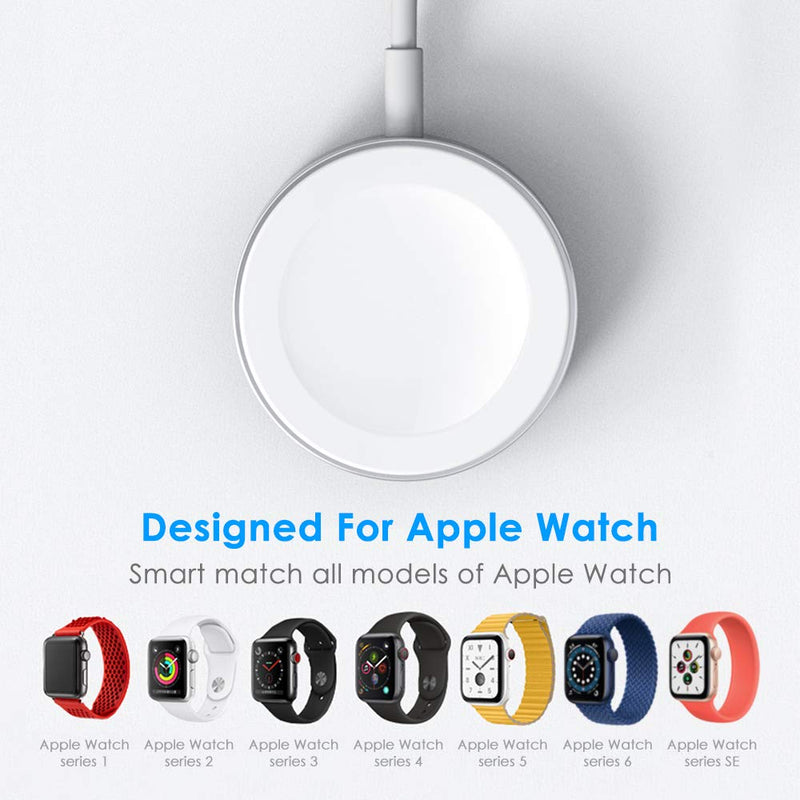 Watch Charger for Apple Watch Portable Universal Wireless Magnetic Charger Charging Cable Supports Fast Charging Suitable for Apple Watch Series 6 SE 5 4 3 2 1