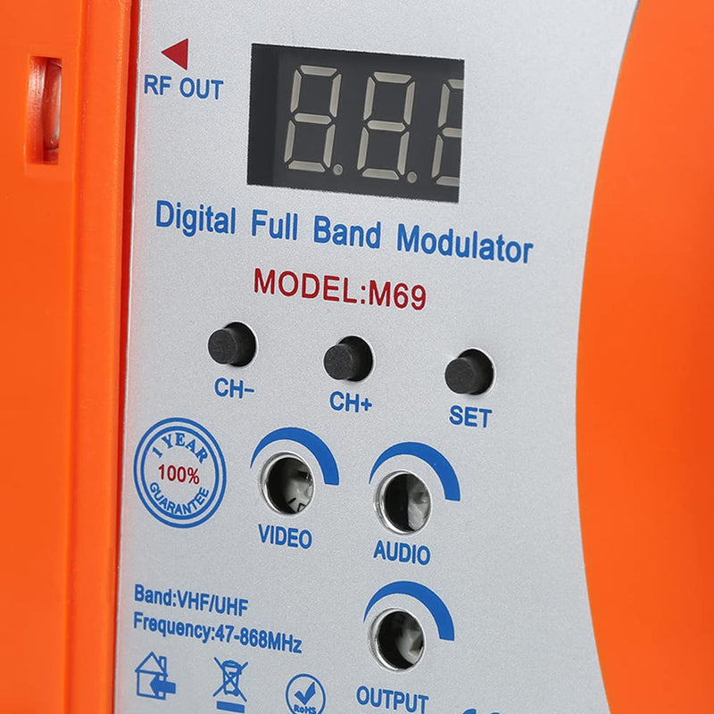 Weytoll Compact RF Modulator Audio Video TV Converter RHF UHF Signal Amplifier AC120V