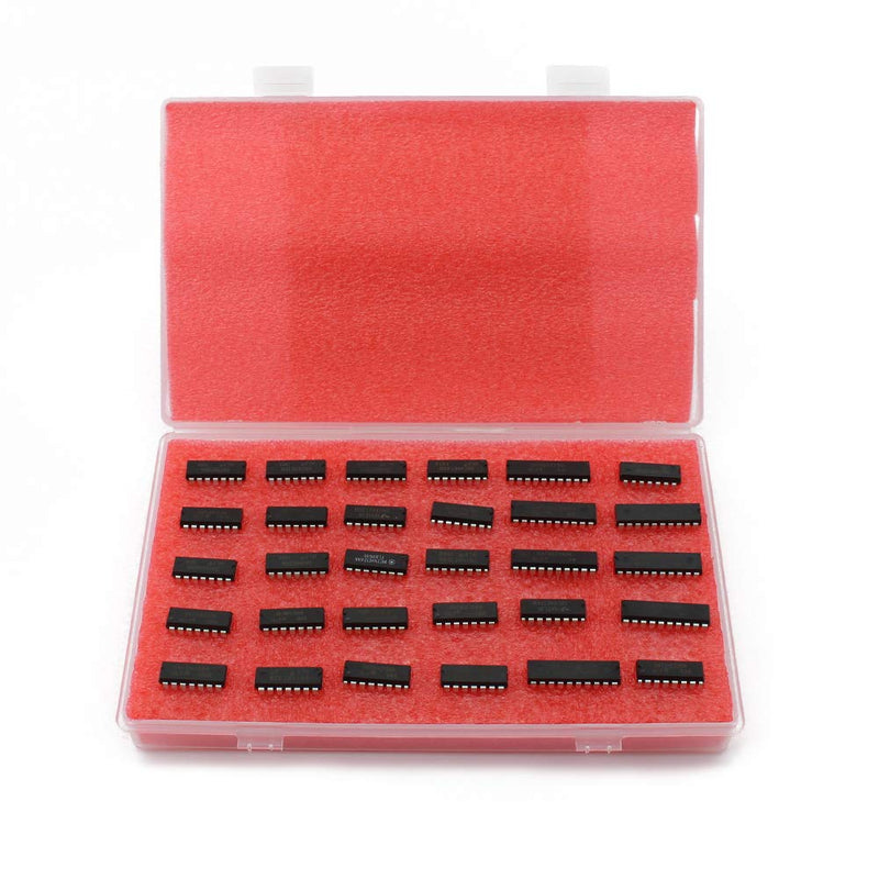 WOWOONE 30 Types 74HCxx Series Logic IC Assortment Kit, Logic Gates, Integrated Circuits Assortment Kit, TTL, High-Speed Si-Gate CMOS IC, Low-Power