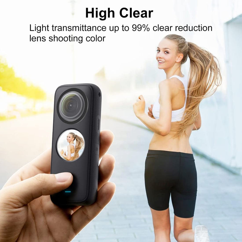 PULUZ Dual Lens Guards for Insta360 One X2 PC Protective Lens Cover Case for Insta 360 ONE X2 Sports Camera Accessories one x2 Lens Protector