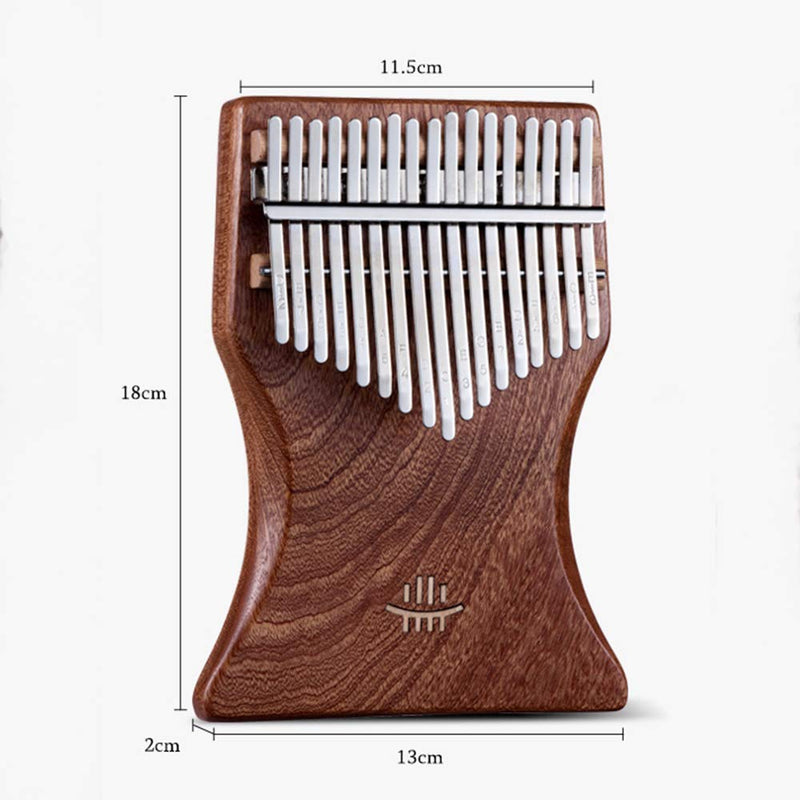 BeatRise Kalimba 17 Keys Thumb Piano with Tuning Hammer and Lessons Instruction Portable Finger Piano Musical Instrument Gift for Kids Adult Beginners Professional (Sapele)