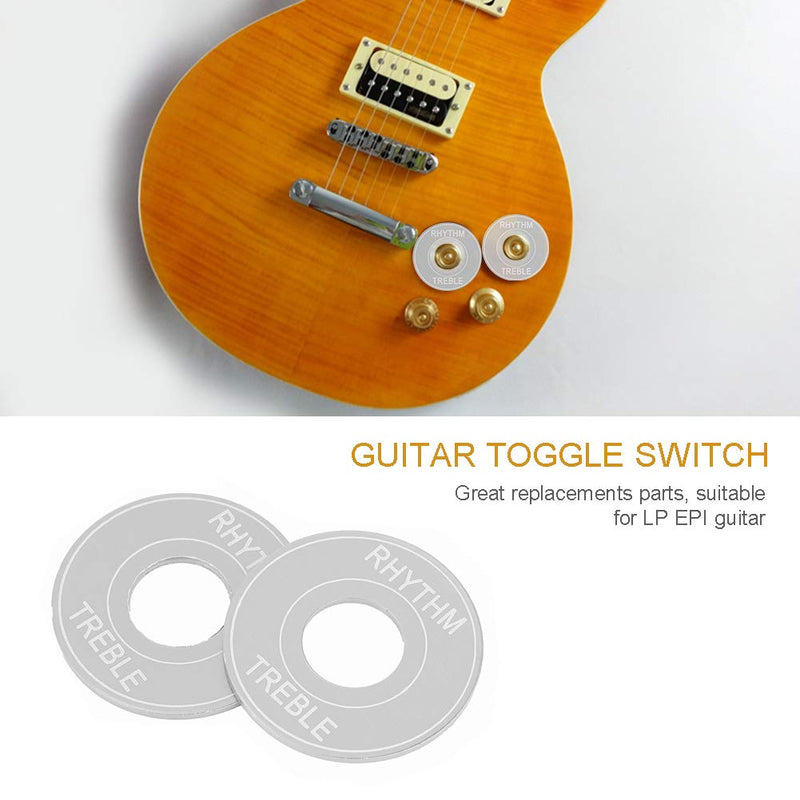 Guitar Toggle Switch Washer, Aluminum Plate Rhythm Treble Washer Ring for Electric Guitar(Silver)