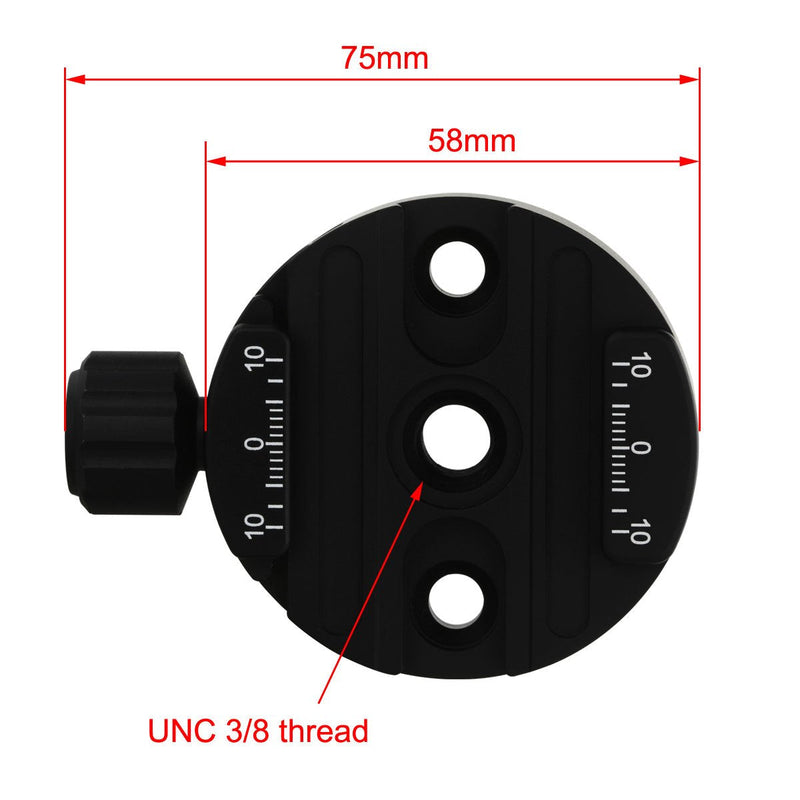 Haoge 58mm Screw Knob Clamp Adapter Mount for Quick Release QR Plate Camera Tripod Ballhead Monopod Ball Head Fit Arca Swiss CP-58
