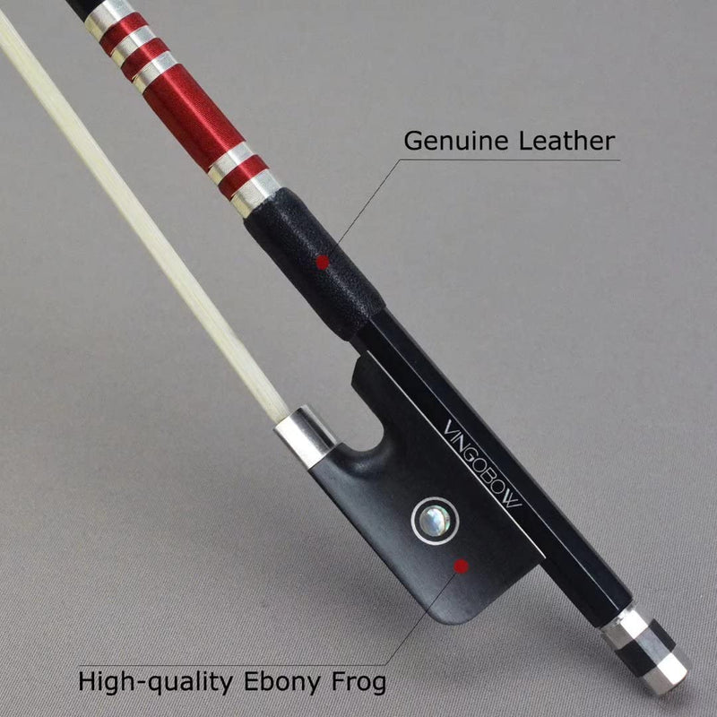 [AUSTRALIA] - New Model! Advanced Carbon Fiber Cello Bow Unique Design with Crystal Vingobow 4/4 Natural Horse Hair Cello Bow 