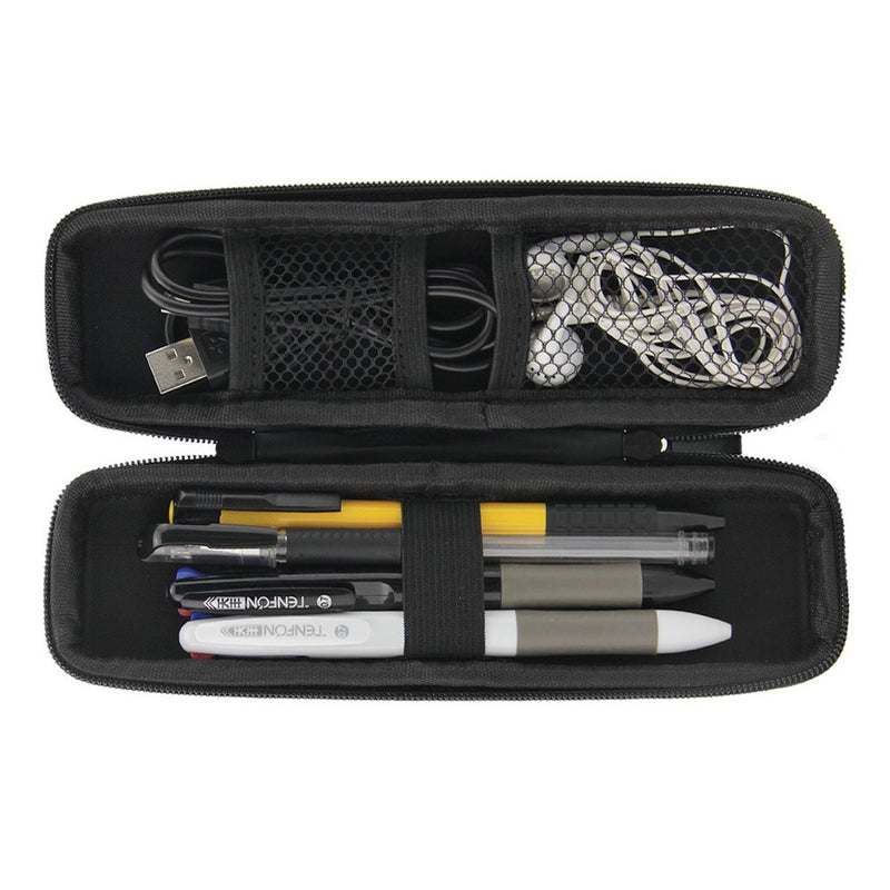 ZILONG Black EVA Hard Shell Stylus Pen Pencil Case Holder Protective Carrying Box Bag Storage Container for Fountain Pen Ballpoint Pen Stylus Apple Pencil USB Cables