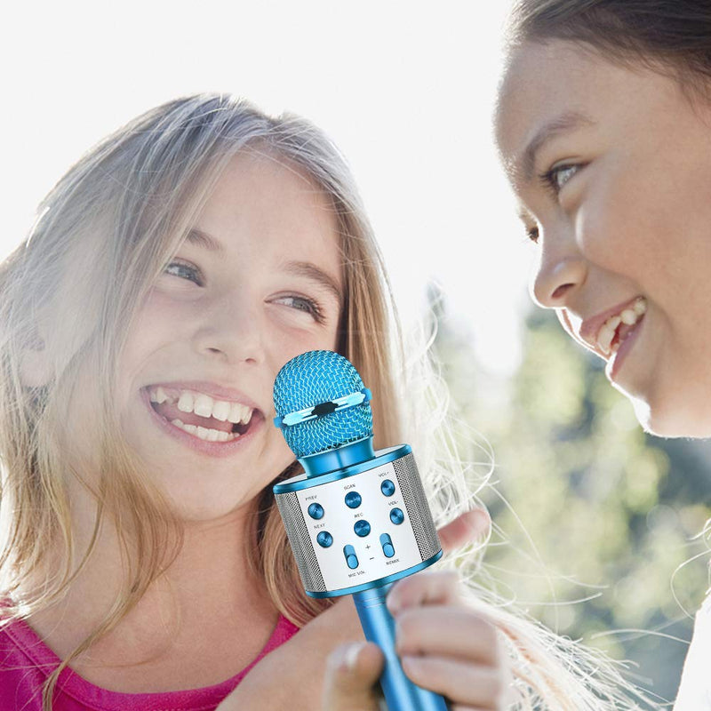 [AUSTRALIA] - Dreamingbox Bluetooth Wireless Karaoke Microphone - Festival Gifts for Kids Blue 