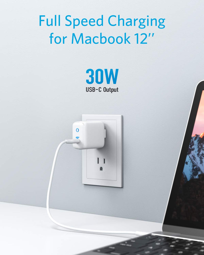 iPhone 12 Charger, Anker 30W PIQ 3.0 USB-C Fast Charger Adapter, PowerPort III Mini Compact Charger for iPhone 12/12 Mini / 12 Pro / 12 Pro Max / 11 / XR/XS/X, iPad Pro, MacBook, Galaxy, Pixel