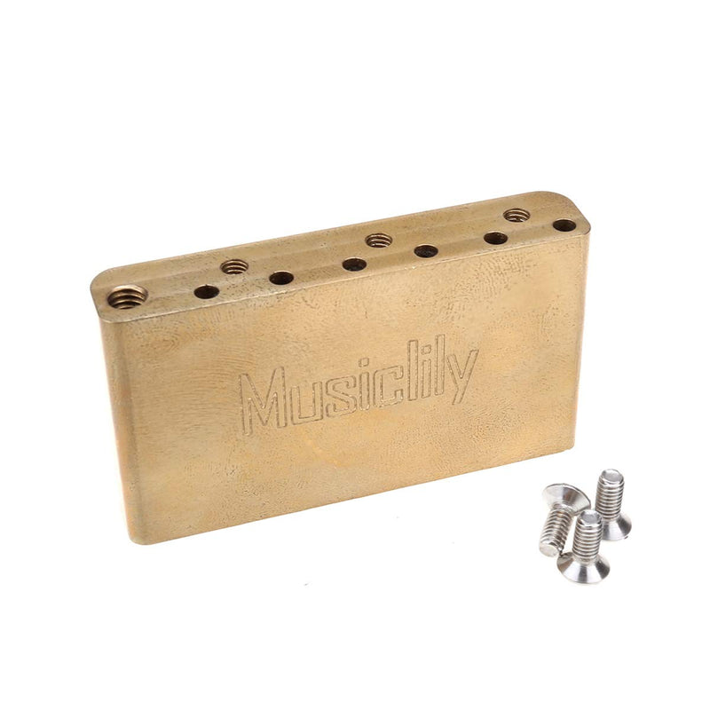 Musiclily Ultra 10.5mm Full Brass 40mm Standard Tremolo Block for Import Electric Guitar