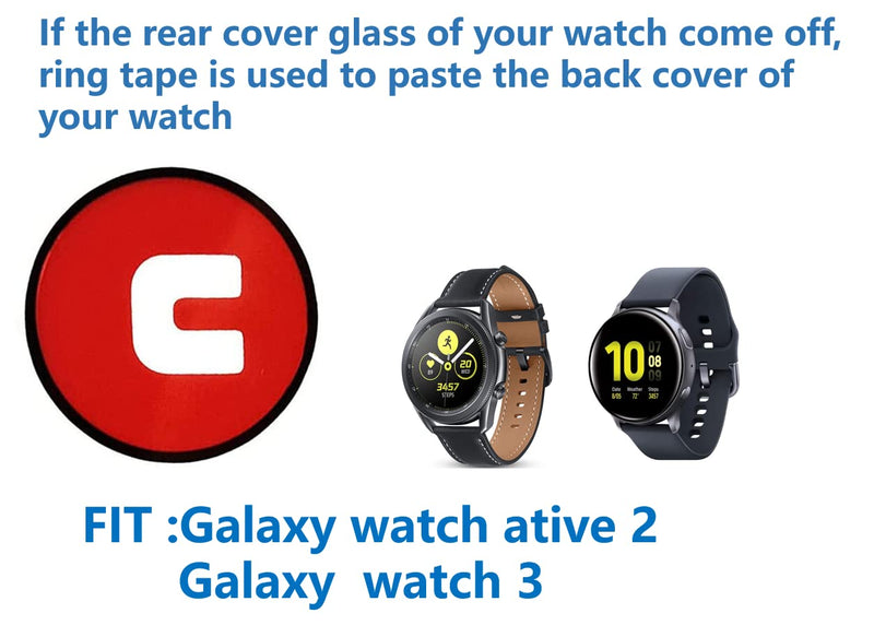 3PCS Ring Tape for Galaxy Watch Active 2/Galaxy Watch 3 to reattach The Rear Cover Glass for Samsung Galaxy Watch Active 2(44mm/41mm)/Galaxy Watch 3(45mm/41mm)