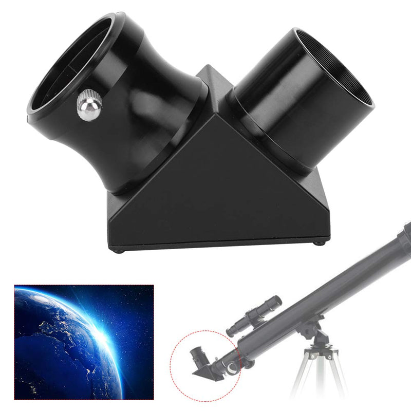 Serounder Diagonal Lens,1.25" 90 Degree Optical Glass Astronomical Telescope Diagonal Mirror Erect Image Lens with Dust Cover for Telescope Eyepiece