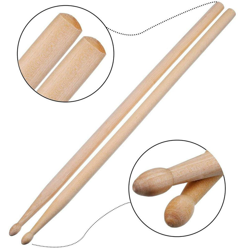 MUPOO Drum Sticks Brush Set, Drum Sticks Retractable Drum Stick Brush with Storage Bag for Jazz Acoustic Music Lover Gift