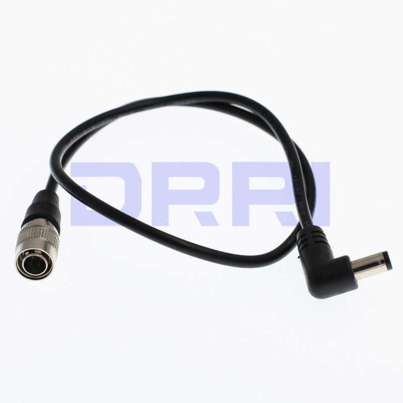 DRRI 4Pin Hirose Male to Elbow 2.1mm DC for Zoom F8/ Small Video Monitors