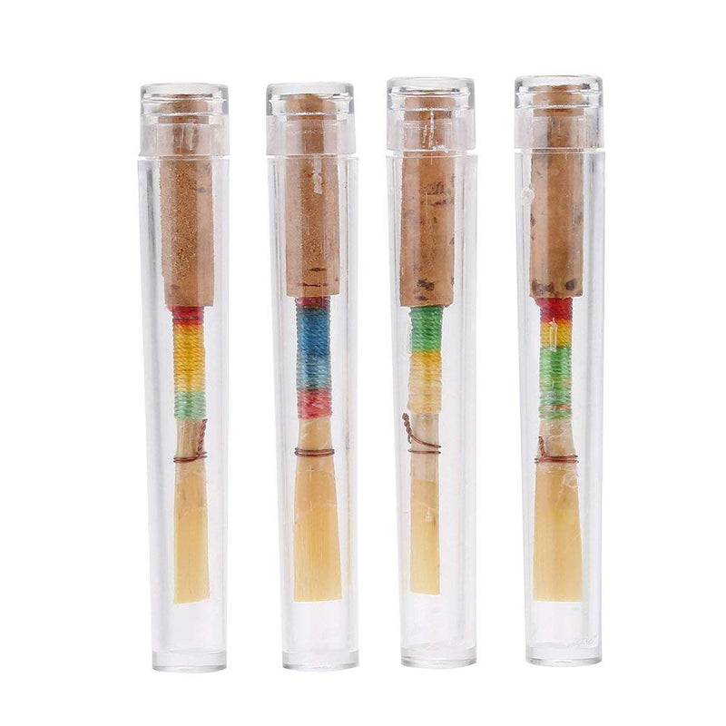 4Pcs Strength Soft Handmade Oboe Reeds Wind Instrument Replacement Parts with Plastic Box