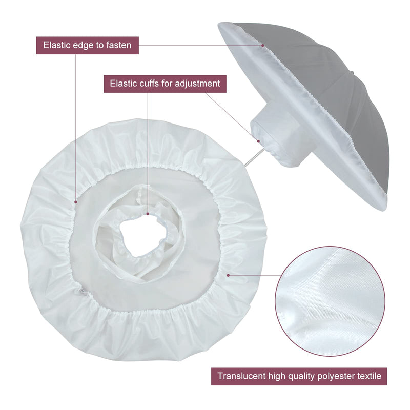 [AUSTRALIA] - LINCO Lincostore Studio Lighting Jellyfish Umbrella Diffuser Soft Cloth (Pack of 2) for 33" Silver Photo Umbrella or 33" Gold Umbrella Photography 3302-2 (Umbrella not Included) 