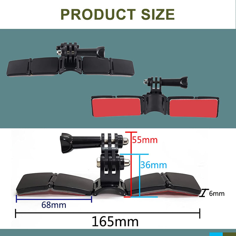 SRUIM Motorcycle Accessories Helmet Chin Mount Kit for Insta360 One X2, X, R, Go 2, GoPro Hero 10, 9, 8, 7, 6, 5, 4, Session, 3+, DJI Osmo Action 2, AKASO, SJCAM, Xiaomi Yi Action Cameras