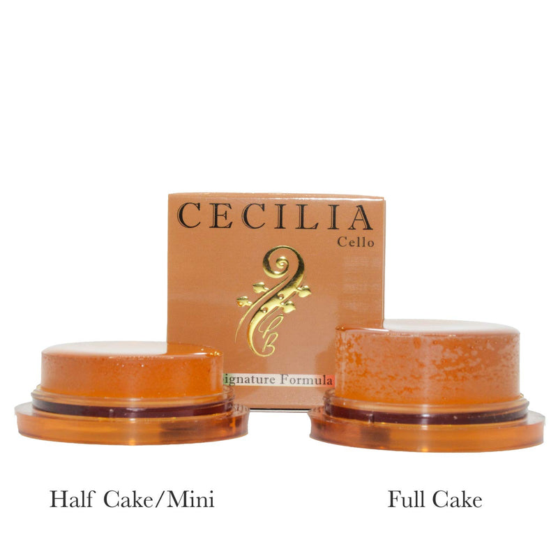 [AUSTRALIA] - CECILIA ‘Signature formula’ Rosin for Cello, Rosin Specially Formulated Cello Rosin for Cello Bows (New ‘Liquid Form Blending Method’) (MINI (Half Cake)) MINI (Half Cake) 
