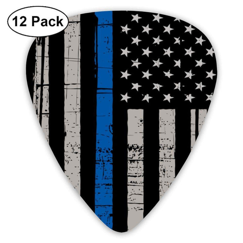 Thin Blue Line Flag Police Classic Guitar Picks 12-Pack