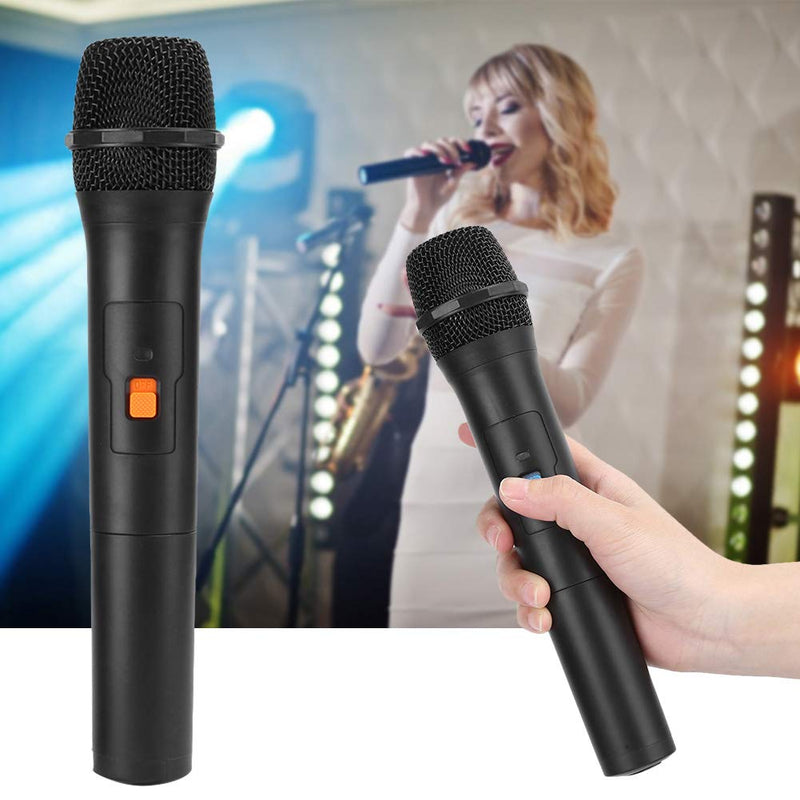 Wireless Handheld Microphone, Professional 2 In 1 VHF Universal USB Receive Handheld Mic, for Karaoke, Family Ktv Singing, Parties, Speeches, for Android/iPhone/iPad/PC/Laptop(Black) Black