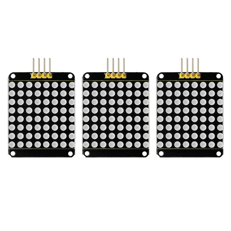 KEYESTUDIO 3Pcs I2C Interface 8X8 LED Dot Matrix Display Module Kit for Arduino Raspberry Pi Project